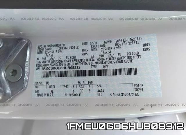 1FMCU0GD6HUB08312 фото 10