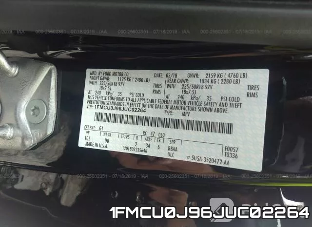 1FMCU0J96JUC02264 фото 10