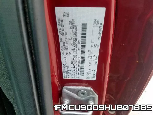 1FMCU9GD9HUB07885 фото 2
