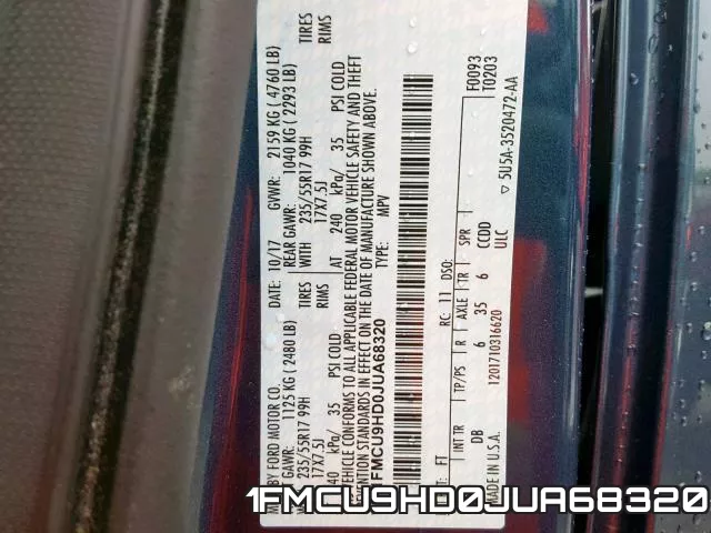 1FMCU9HD0JUA68320 фото 2