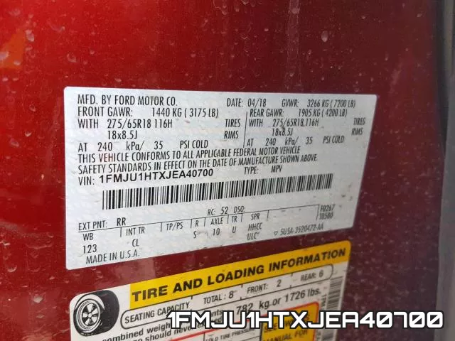1FMJU1HTXJEA40700 фото 2