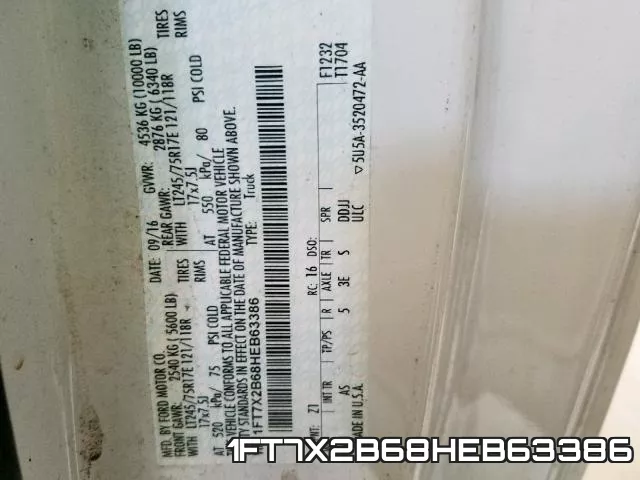 1FT7X2B68HEB63386 фото 2