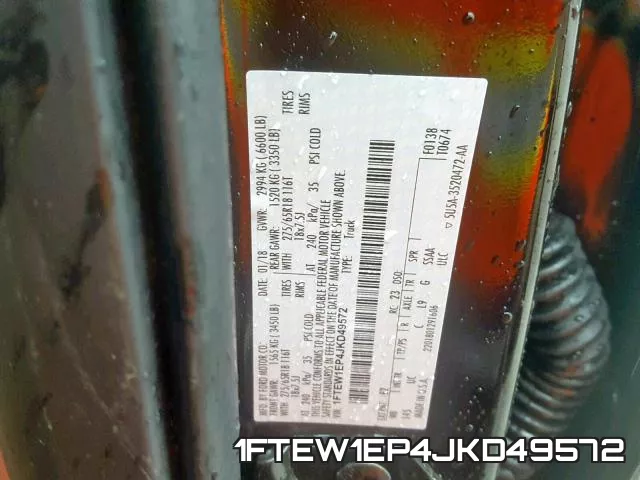 1FTEW1EP4JKD49572 фото 2