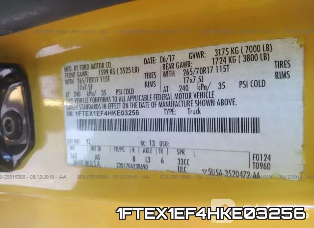 1FTEX1EF4HKE03256 фото 10