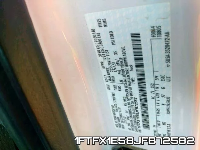 1FTFX1E58JFB72582 фото 2
