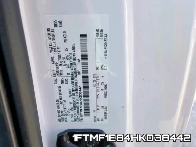 1FTMF1E84HKD38442 фото 2