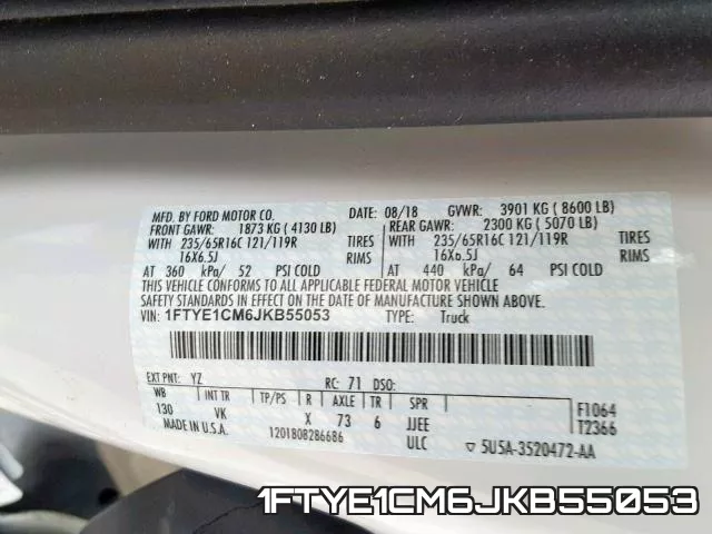 1FTYE1CM6JKB55053 фото 2