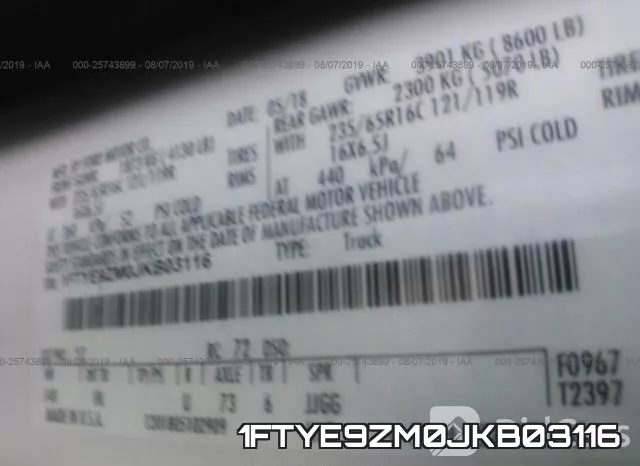 1FTYE9ZM0JKB03116 фото 10