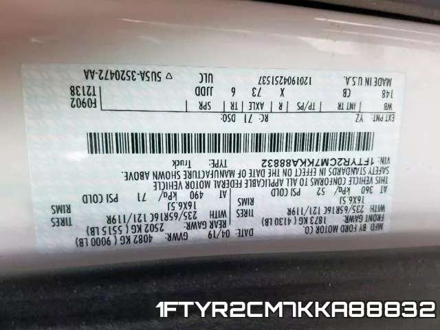1FTYR2CM7KKA88832 фото 2