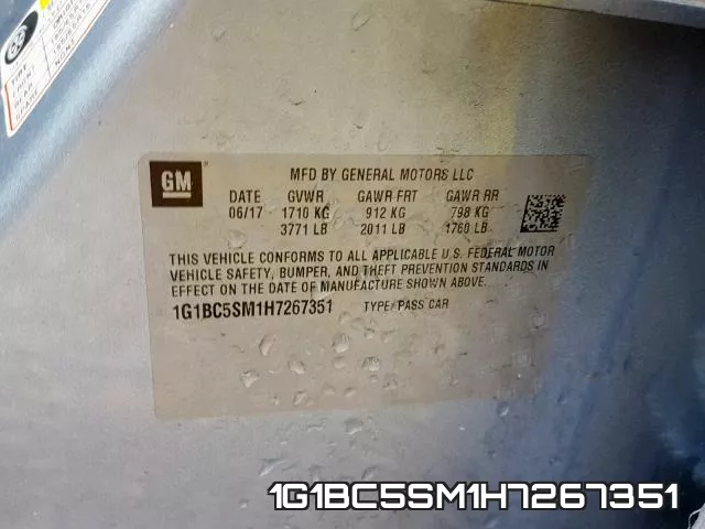 1G1BC5SM1H7267351 фото 2