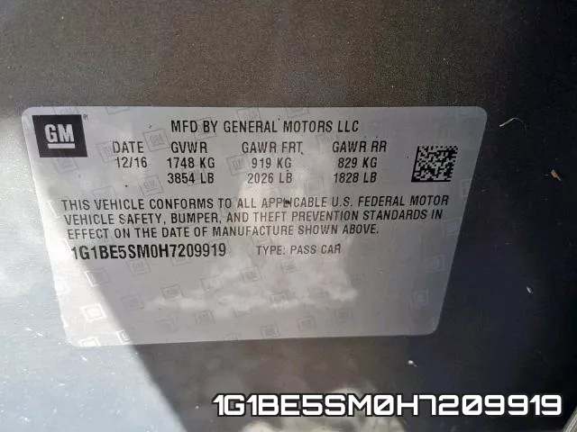 1G1BE5SM0H7209919 фото 2