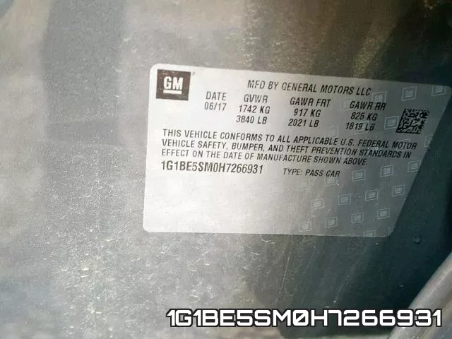 1G1BE5SM0H7266931 фото 2