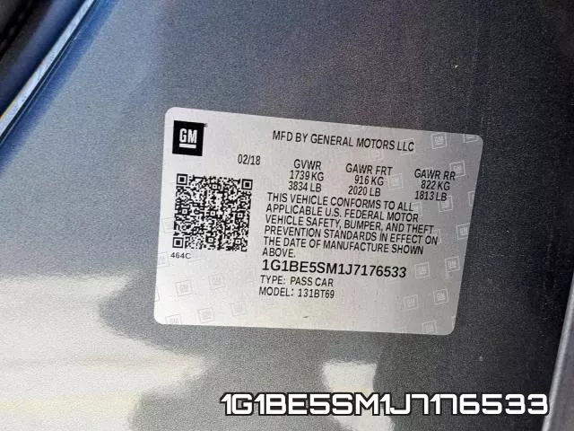 1G1BE5SM1J7176533 фото 2