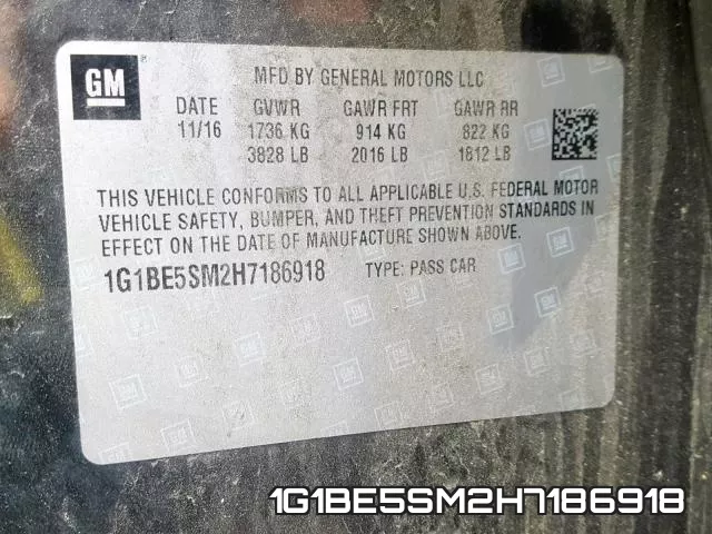 1G1BE5SM2H7186918 фото 2