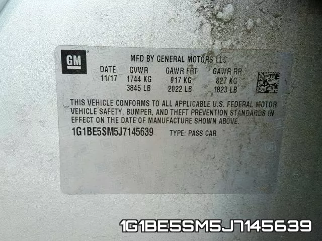 1G1BE5SM5J7145639 фото 2