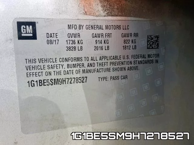 1G1BE5SM9H7278527 фото 2