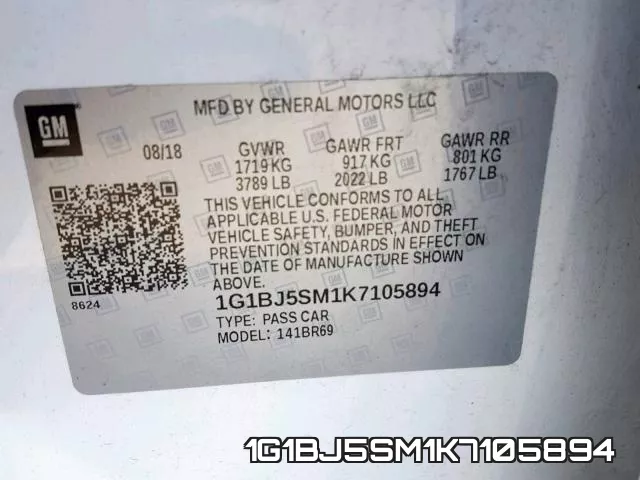 1G1BJ5SM1K7105894 фото 2