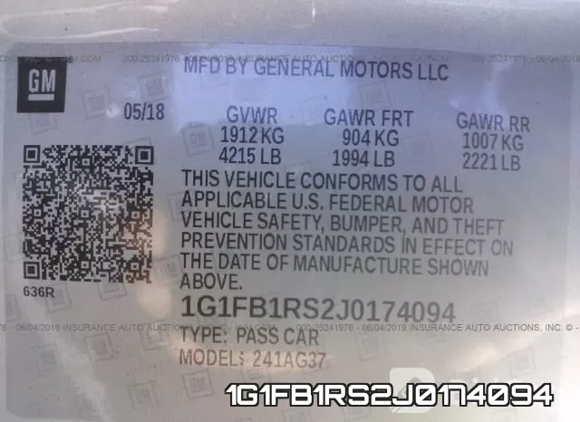 1G1FB1RS2J0174094 фото 10