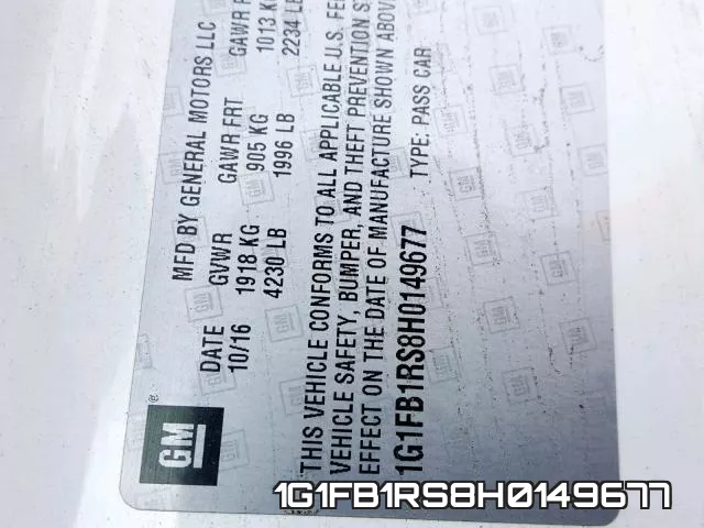 1G1FB1RS8H0149677 фото 2