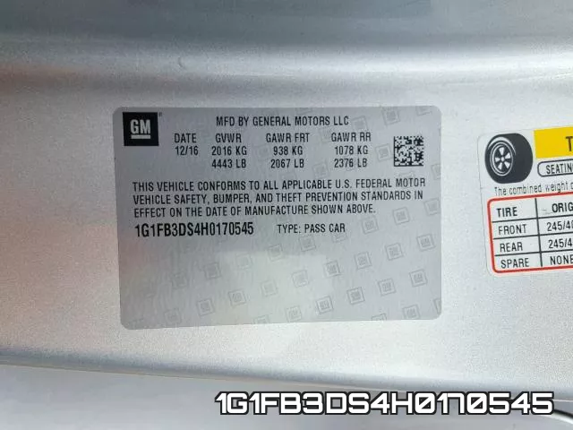 1G1FB3DS4H0170545 фото 2