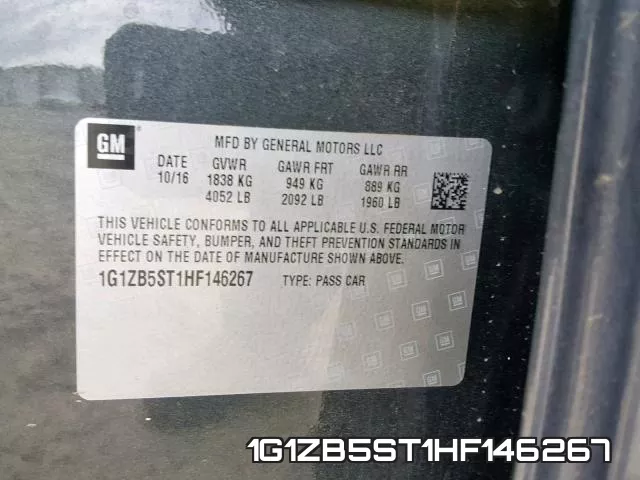 1G1ZB5ST1HF146267 фото 2