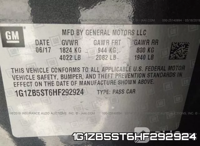 1G1ZB5ST6HF292924 фото 10