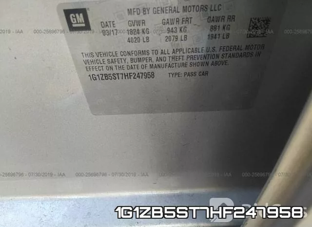 1G1ZB5ST7HF247958 фото 10