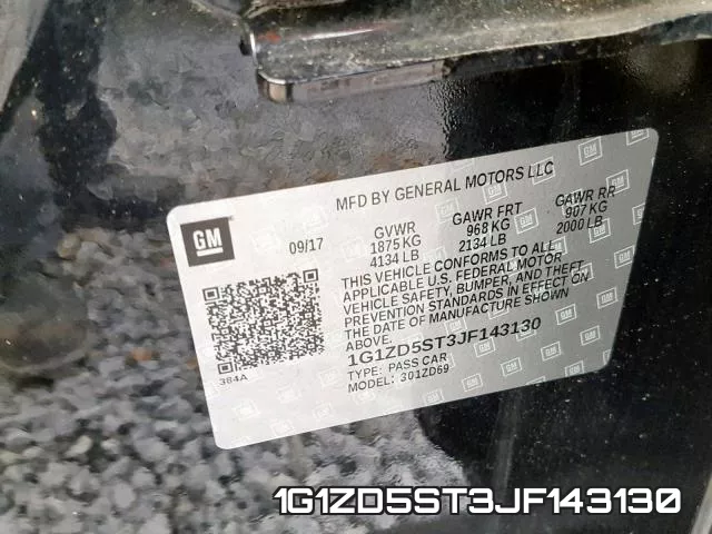 1G1ZD5ST3JF143130 фото 2