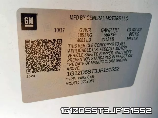 1G1ZD5ST3JF151552 фото 2
