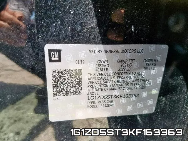 1G1ZD5ST3KF163363 фото 2