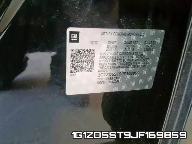1G1ZD5ST9JF169859 фото 2
