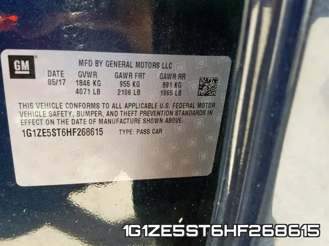 1G1ZE5ST6HF268615 фото 2