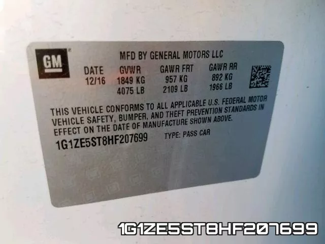 1G1ZE5ST8HF207699 фото 2