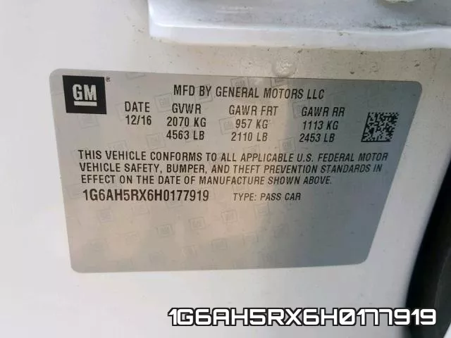 1G6AH5RX6H0177919 фото 2