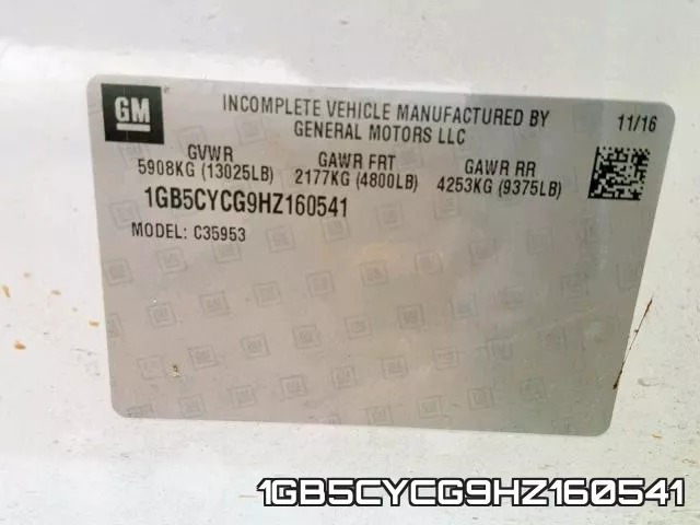 1GB5CYCG9HZ160541 фото 2