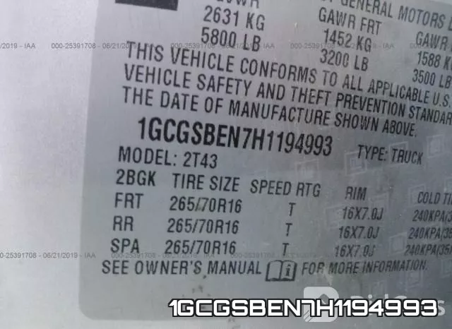 1GCGSBEN7H1194993 фото 10