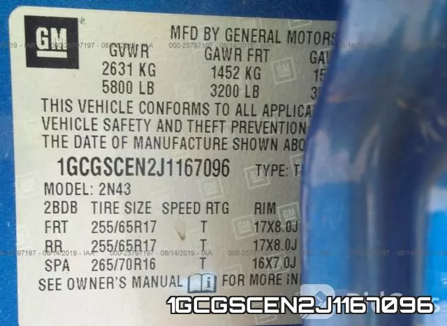 1GCGSCEN2J1167096 фото 10