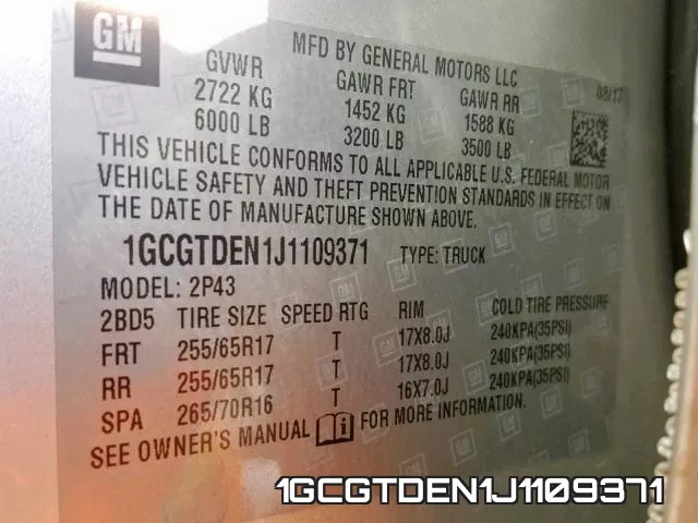 1GCGTDEN1J1109371 фото 2