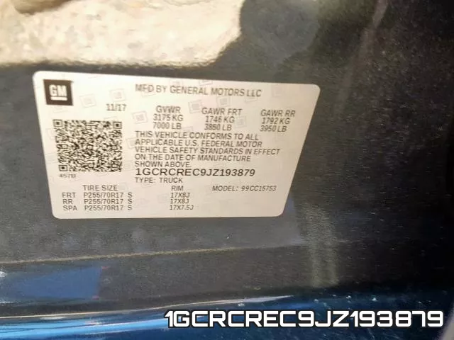 1GCRCREC9JZ193879 фото 2
