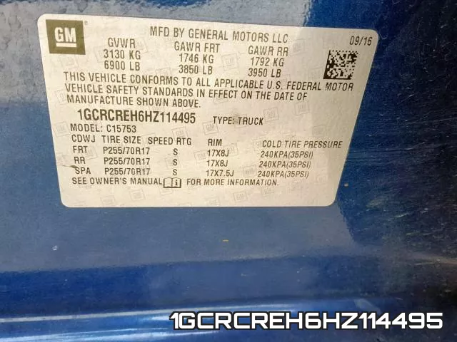1GCRCREH6HZ114495 фото 2