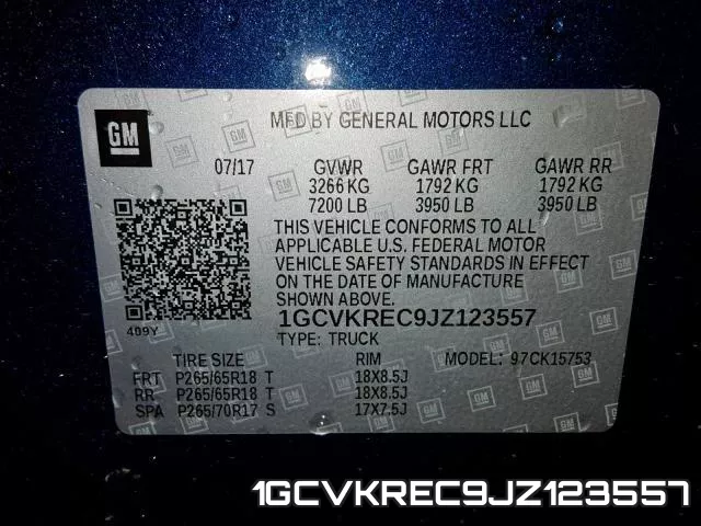 1GCVKREC9JZ123557 фото 2
