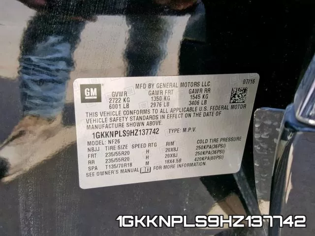 1GKKNPLS9HZ137742 фото 2