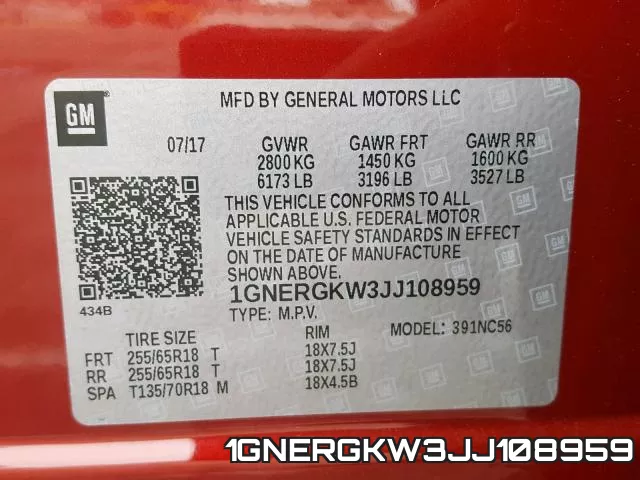 1GNERGKW3JJ108959 фото 2