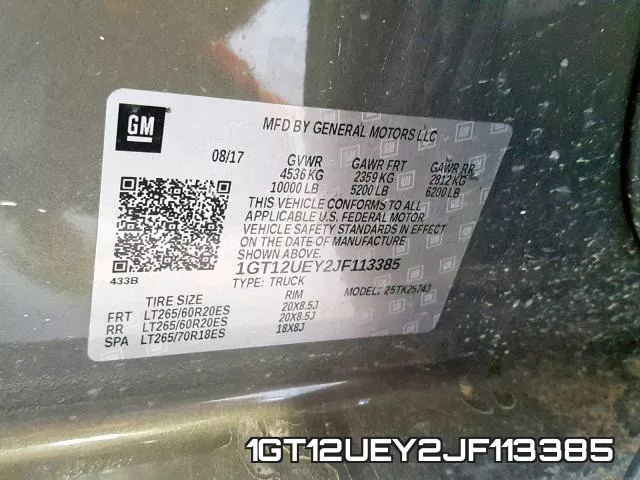 1GT12UEY2JF113385 фото 2