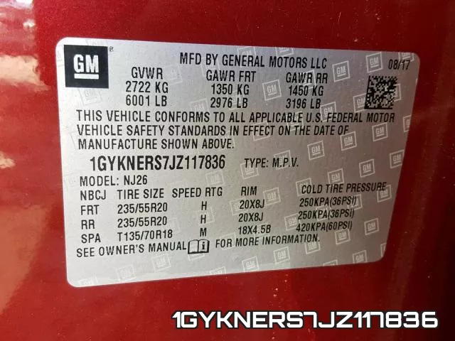 1GYKNERS7JZ117836 фото 2