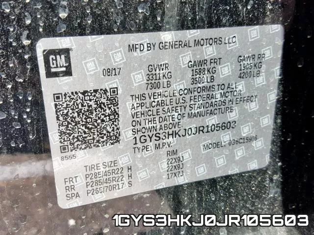 1GYS3HKJ0JR105603 фото 2