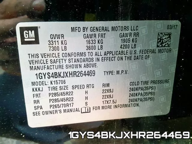 1GYS4BKJXHR264469 фото 2