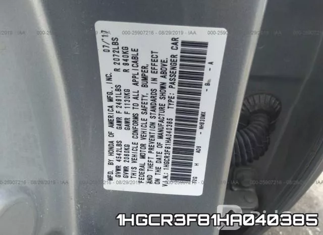 1HGCR3F81HA040385 фото 10