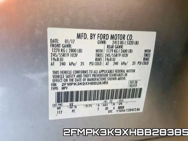 2FMPK3K9XHBB28385 фото 2