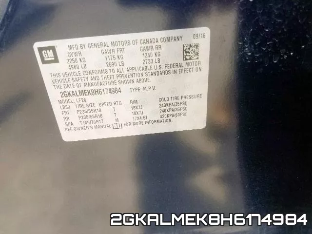 2GKALMEK8H6174984 фото 2